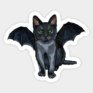 Halloween Vampurr Bat Cat Sticker